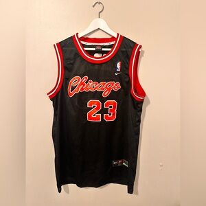 Authentic 90's Nike NBA BLK MICHAEL JORDAN #23 CHICAGO BULLS Jersey XXL 54